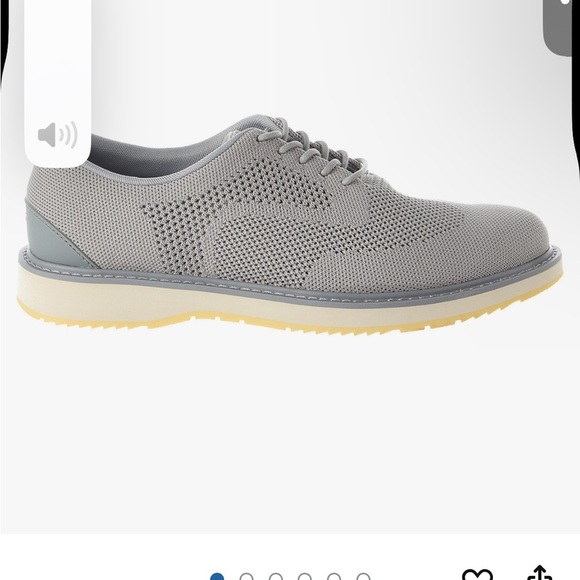 "SWIMS" Mens Barry Oxford Light Gray/Faded Lemon Mesh Dress Lace Up Size 11 - Picture 9 of 12